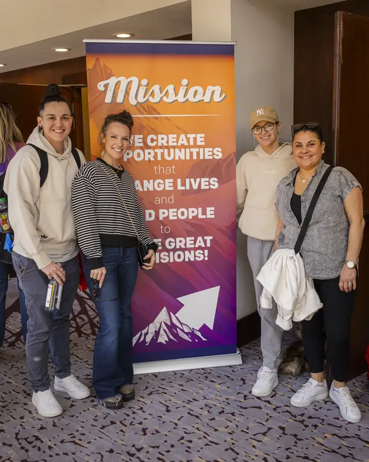 The mission banner at Camp Forward '26